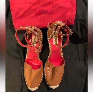 Valentino Women's Brown Studded Sandals